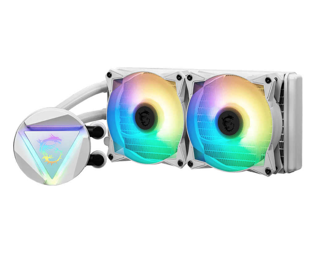 MSI MAG Coreliquid 240R V2 White - Liquid CPU Cooler - Core Components by MSI The Chelsea Gamer