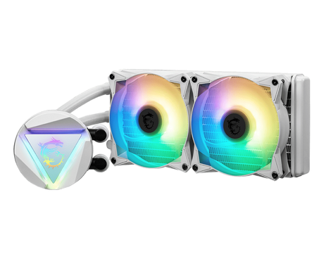 MSI MAG Coreliquid 240R V2 White - Liquid CPU Cooler - Core Components by MSI The Chelsea Gamer