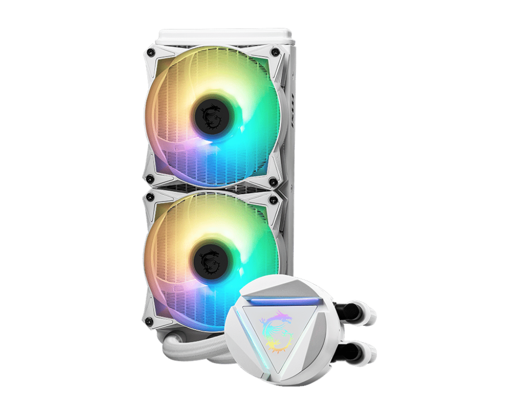 MSI MAG Coreliquid 240R V2 White - Liquid CPU Cooler - Core Components by MSI The Chelsea Gamer