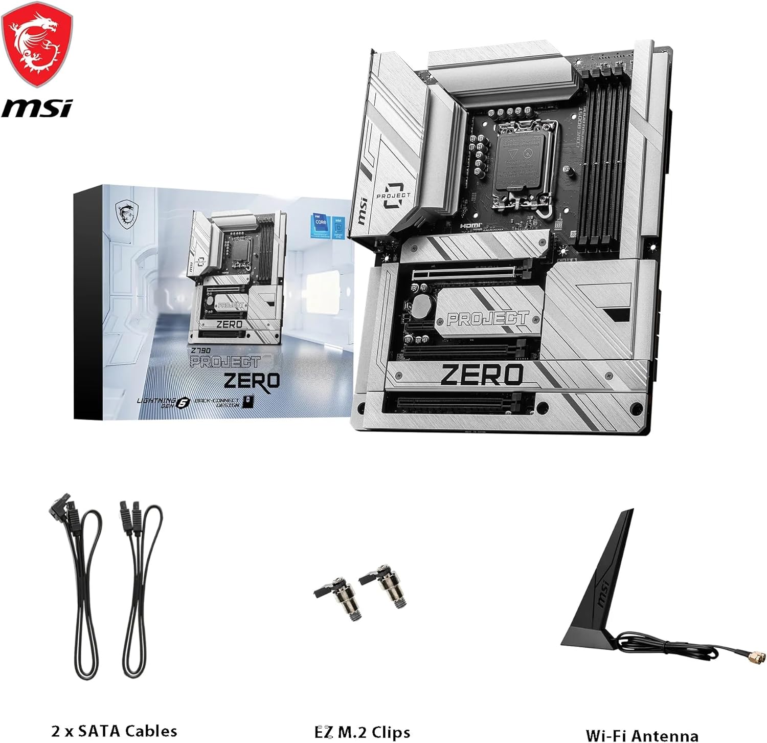 MSI Z790 Project Zero Motherboard - Intel Socket 1700 - Core Components by MSI The Chelsea Gamer