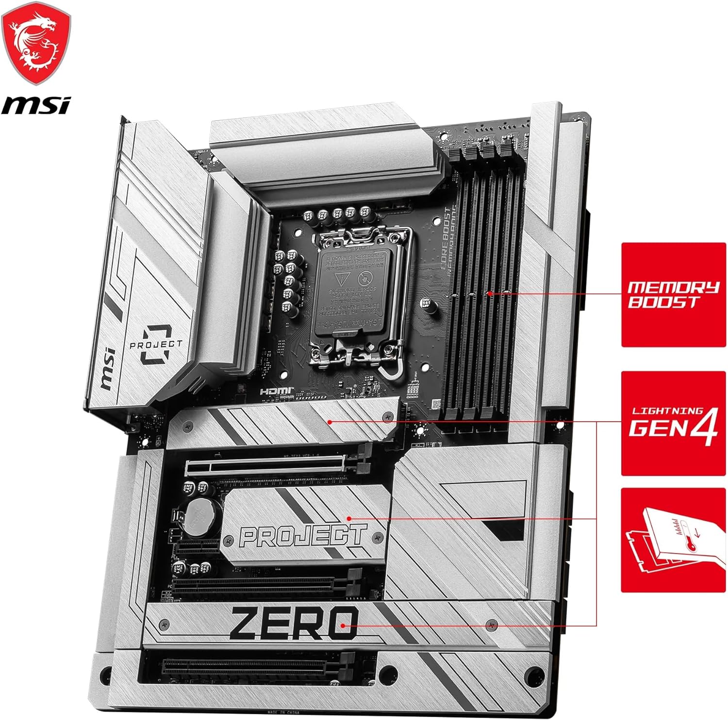 MSI Z790 Project Zero Motherboard - Intel Socket 1700 - Core Components by MSI The Chelsea Gamer