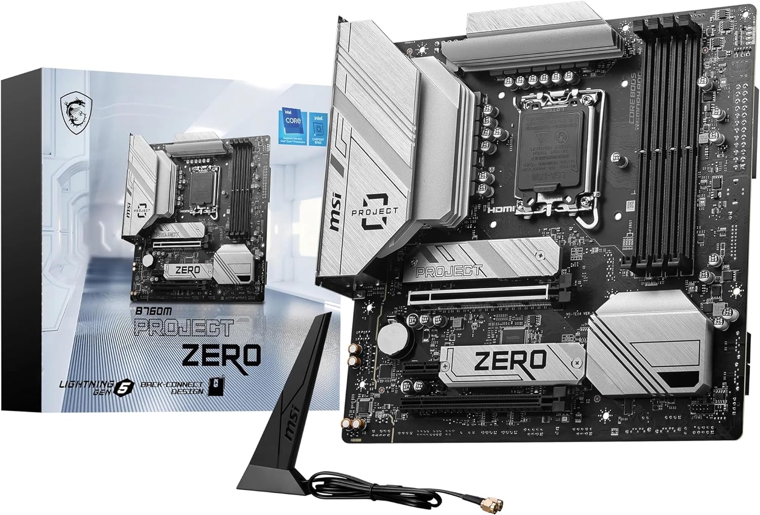 MSI B760M Project Zero Motherboard - Intel Socket 1700 - Core Components by MSI The Chelsea Gamer
