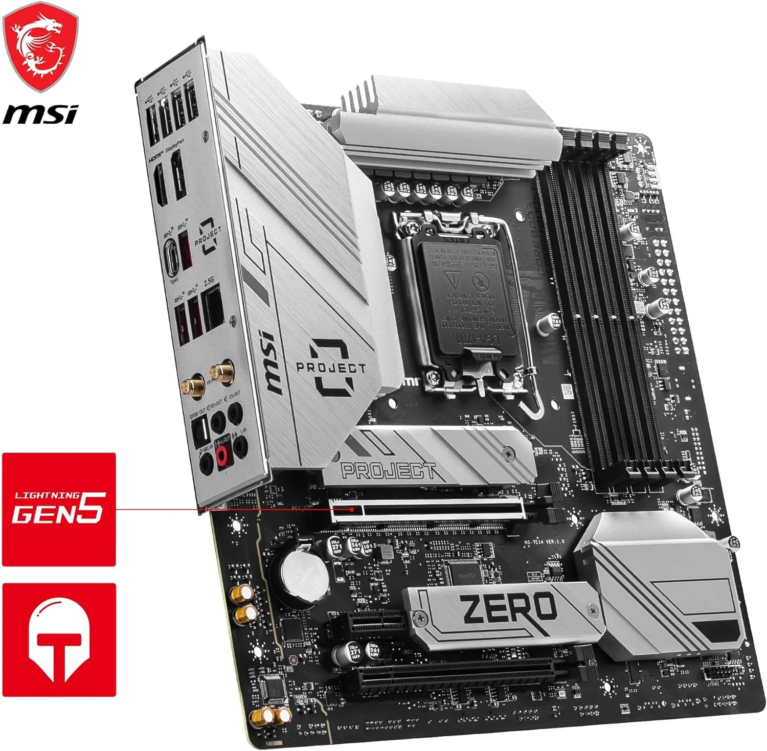 MSI B760M Project Zero Motherboard - Intel Socket 1700 - Core Components by MSI The Chelsea Gamer