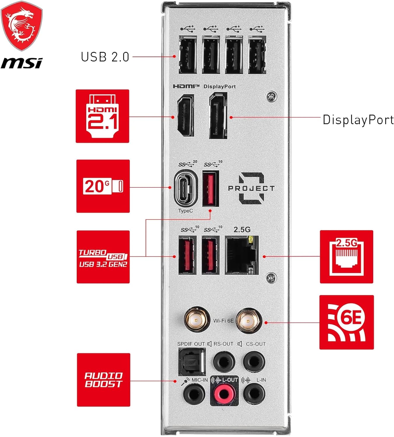 MSI B760M Project Zero Motherboard - Intel Socket 1700 - Core Components by MSI The Chelsea Gamer