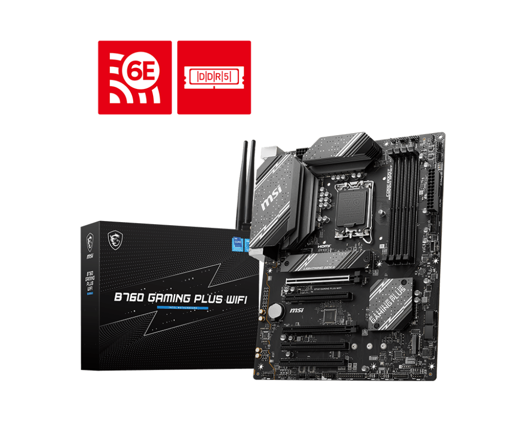 MSI B760 Gaming Plus WIFI Motherboard - Intel Socket 1700 - Core Components by msi The Chelsea Gamer