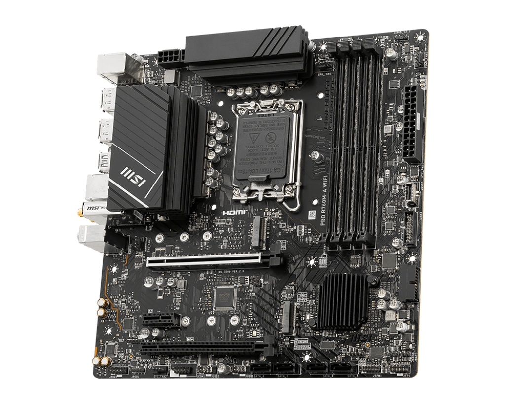 MSI PRO B7660M-A WIFI Motherboard - Intel Socket 1700 - Core Components by MSI The Chelsea Gamer