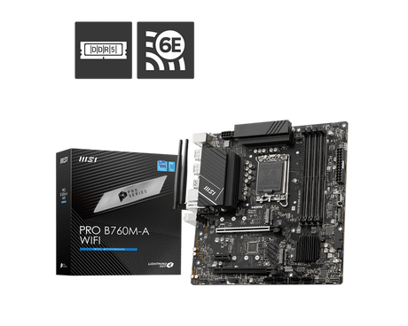 MSI PRO B7660M-A WIFI Motherboard - Intel Socket 1700 - Core Components by MSI The Chelsea Gamer