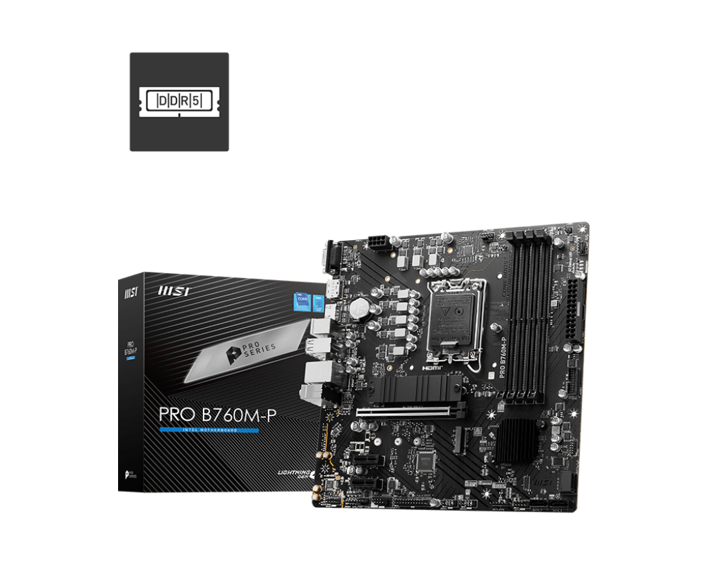 MSI PRO B760M-P Motherboard - Intel Socket 1700 - Core Components by MSI The Chelsea Gamer