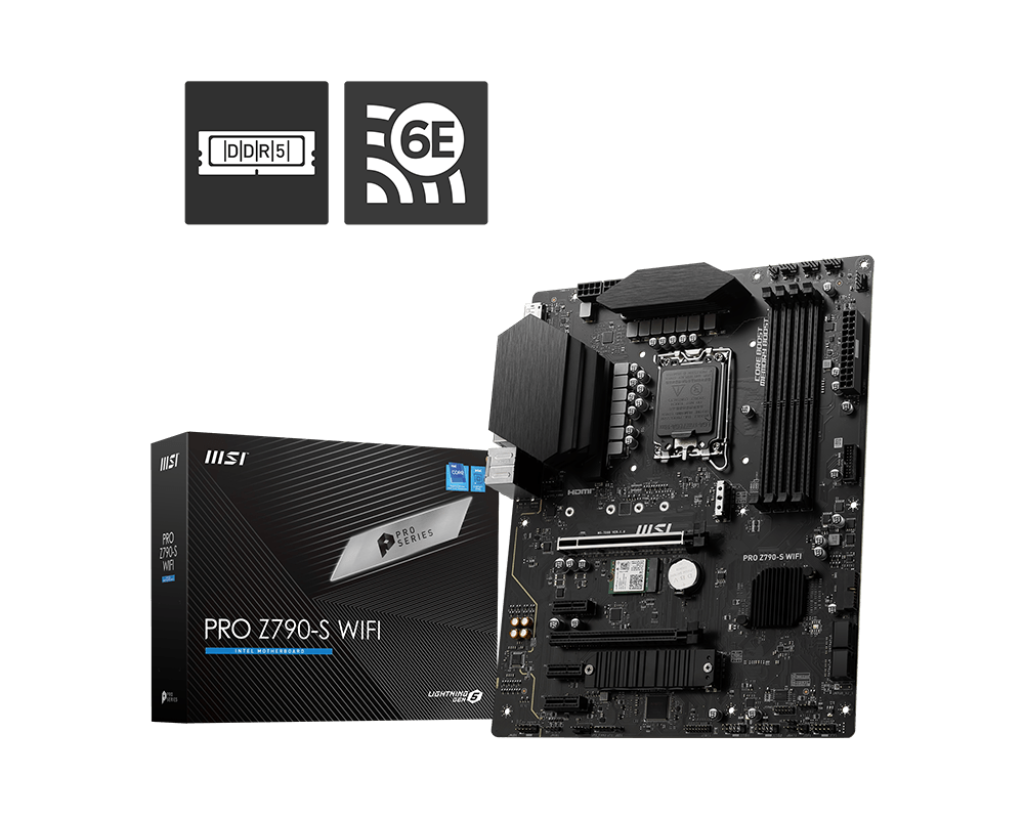 MSI PRO Z790-S WIFI Motherboard - Intel Socket 1700 - Core Components by MSI The Chelsea Gamer