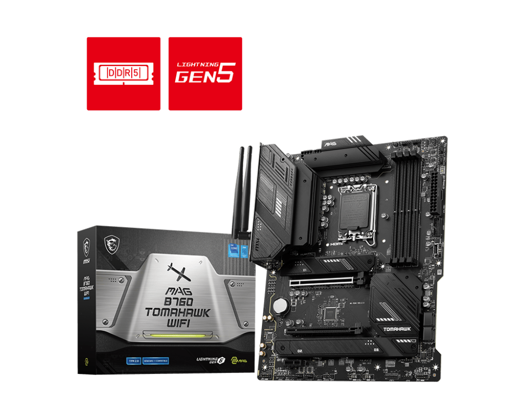 MSI MAG B760 Tomahawk WIFI Motherboard - Intel Socket 1700 - Core Components by MSI The Chelsea Gamer