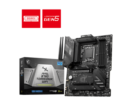 MSI MAG B760 Tomahawk WIFI Motherboard - Intel Socket 1700 - Core Components by MSI The Chelsea Gamer