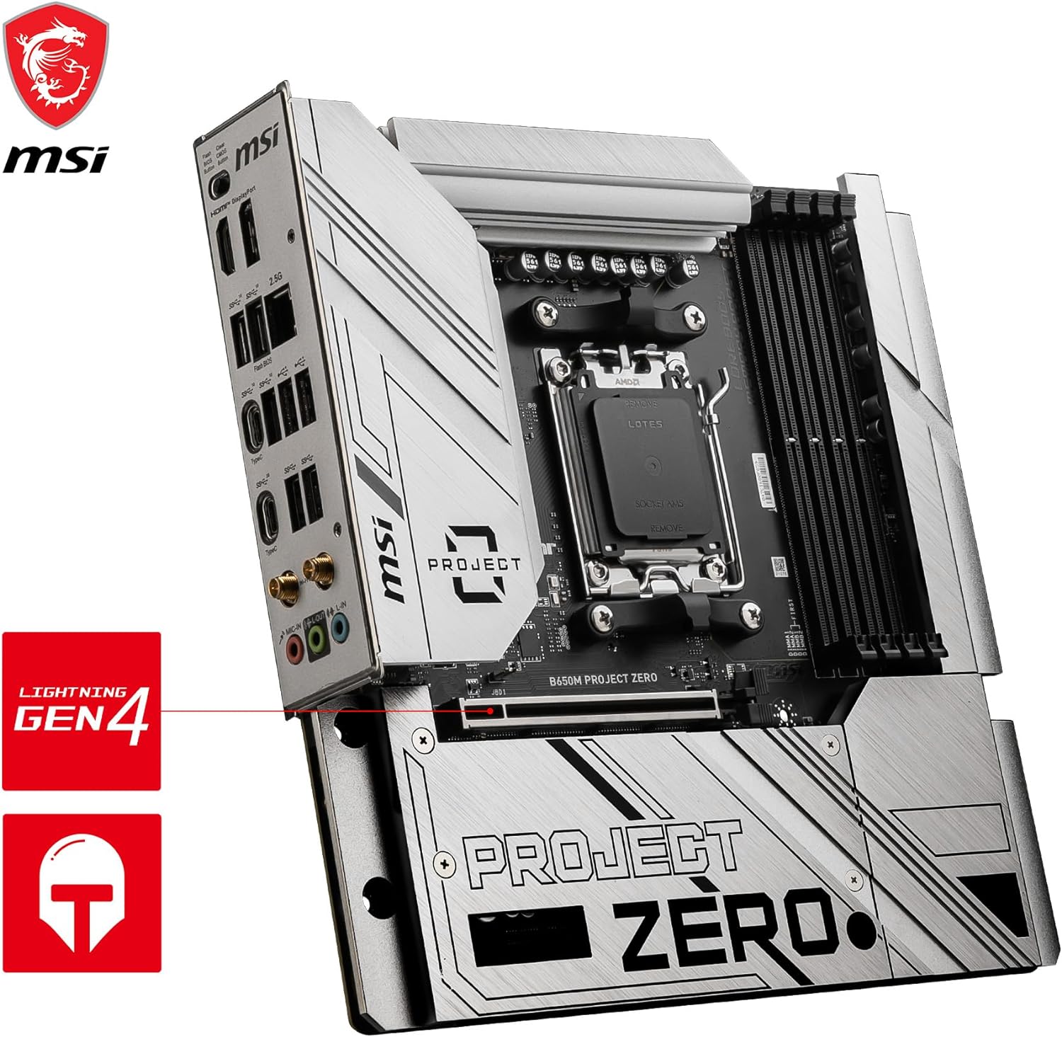 MSI B650M Project Zero Motherboard - Socket AM5 - Core Components by MSI The Chelsea Gamer