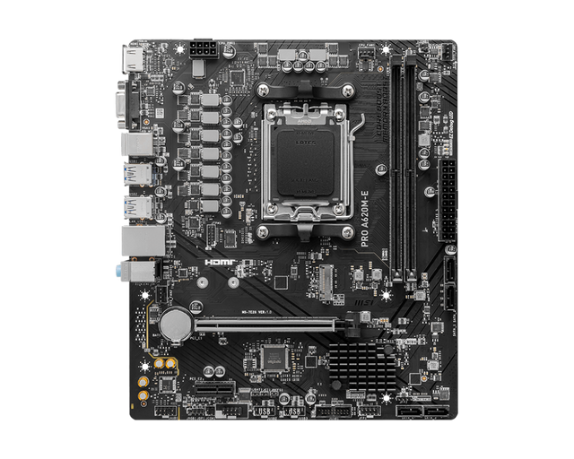 MSI Pro A620M-E Motherboard - Socket AM5 - Core Components by MSI The Chelsea Gamer