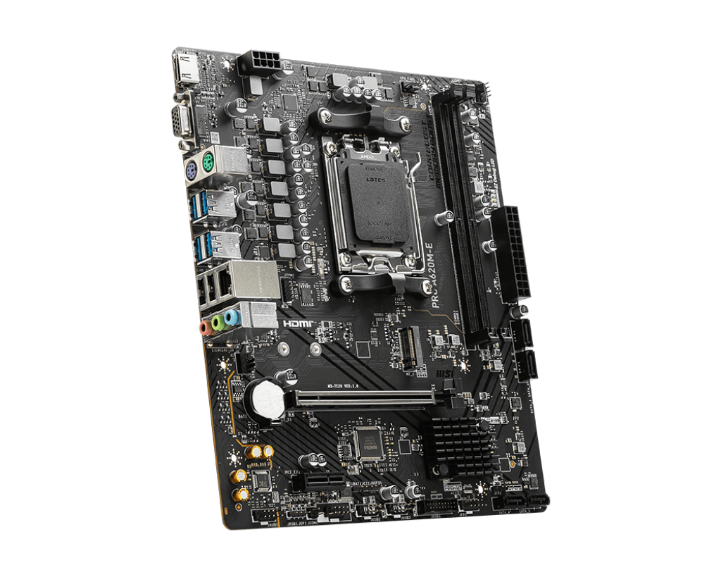MSI Pro A620M-E Motherboard - Socket AM5 - Core Components by MSI The Chelsea Gamer
