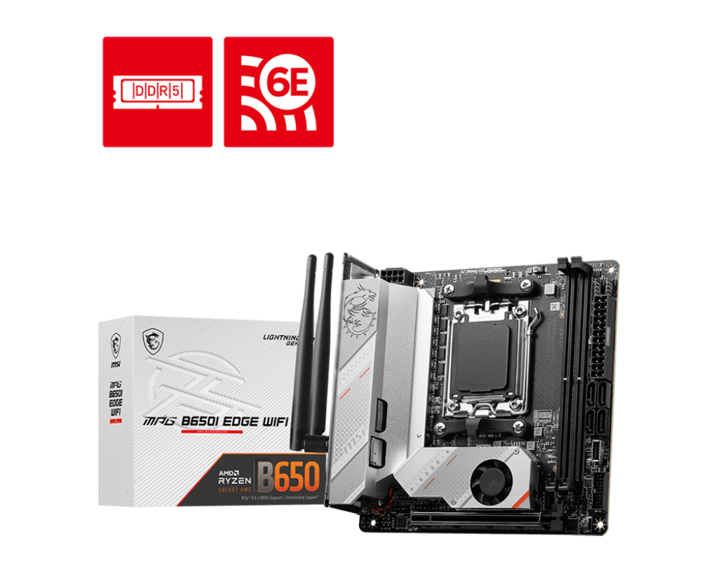 MSI MPG B650I Edge WIFI Motherboard - Socket AM5 - Core Components by MSI The Chelsea Gamer