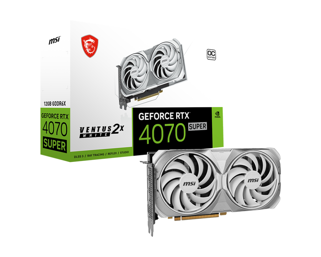 MSI GeForce RTX™ 4070 SUPER 12G VENTUS 2X WHITE OC Graphics Card - Core Components by MSI The Chelsea Gamer