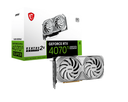 MSI GeForce RTX™ 4070 Ti SUPER 16G VENTUS 2X WHITE OC Graphics Card