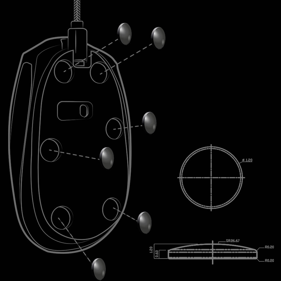 LEXIP MO42  - Set Of 6 Ceramic Mouse Pads - Console Accessories by LEXIP The Chelsea Gamer