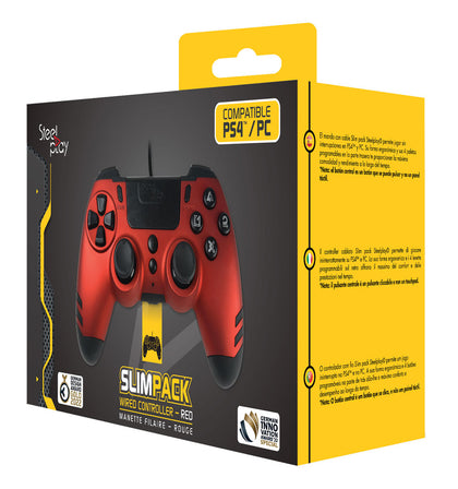 LEXIP SteelPlay Slim Pack Wired Controller - Ruby Red - Console Accessories by LEXIP The Chelsea Gamer