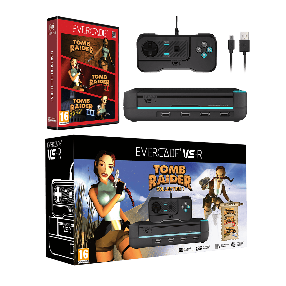 Evercade VS-R - Including Tomb Raider - Console pack by Blaze The Chelsea Gamer