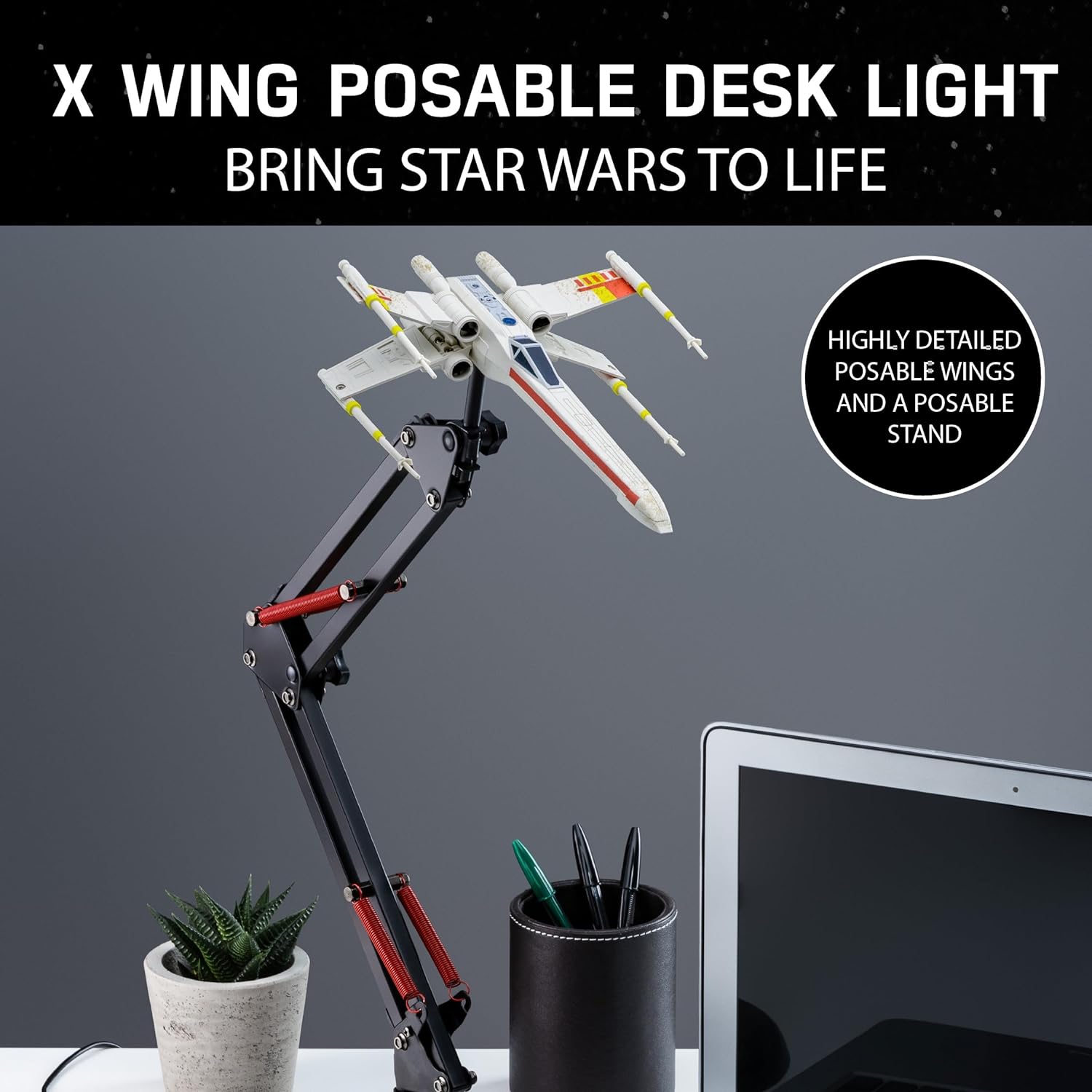 X Wing Posable Desk Light - Paladone - Lighting by Paladone The Chelsea Gamer