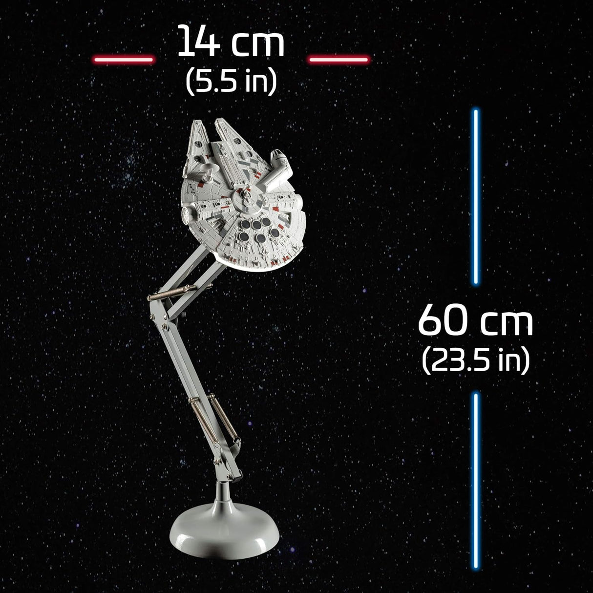 Millennium Falcon Posable Desk Light - Paladone - Lighting by Paladone The Chelsea Gamer