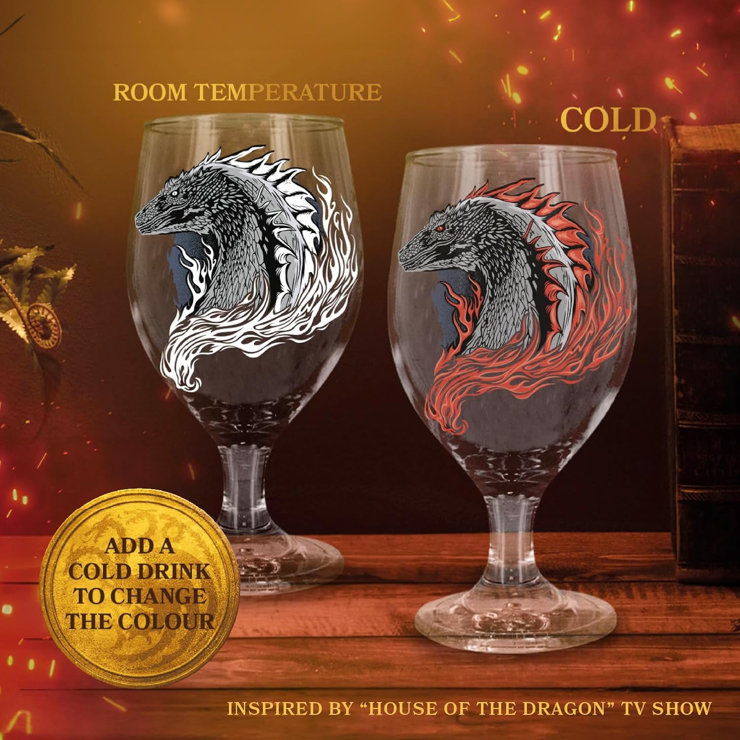 House Of The Dragon Colour Change Goblet - Paladone - Merchandise by Paladone The Chelsea Gamer