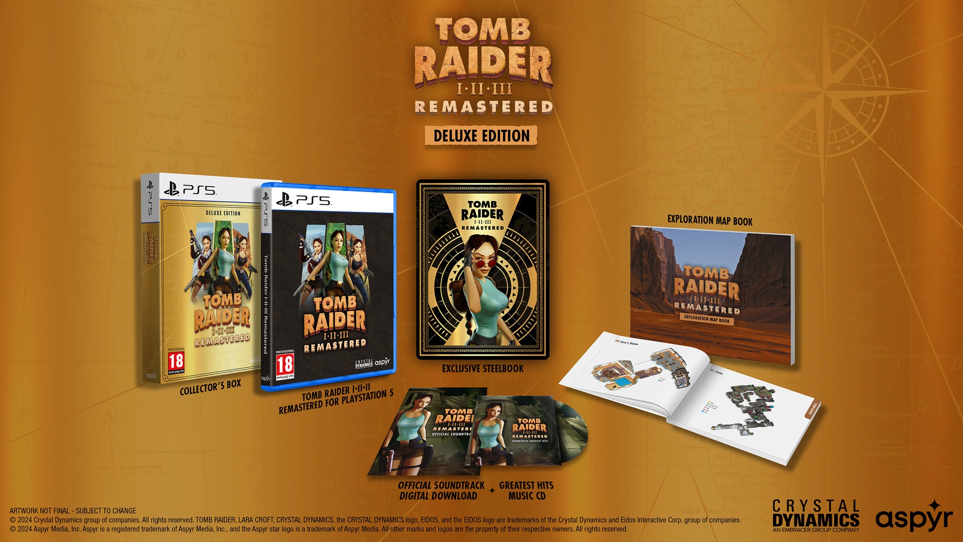 Tomb Raider I-III Remastered Starring Lara Croft: Deluxe Edition - PlayStation 5 - Video Games by U&I The Chelsea Gamer