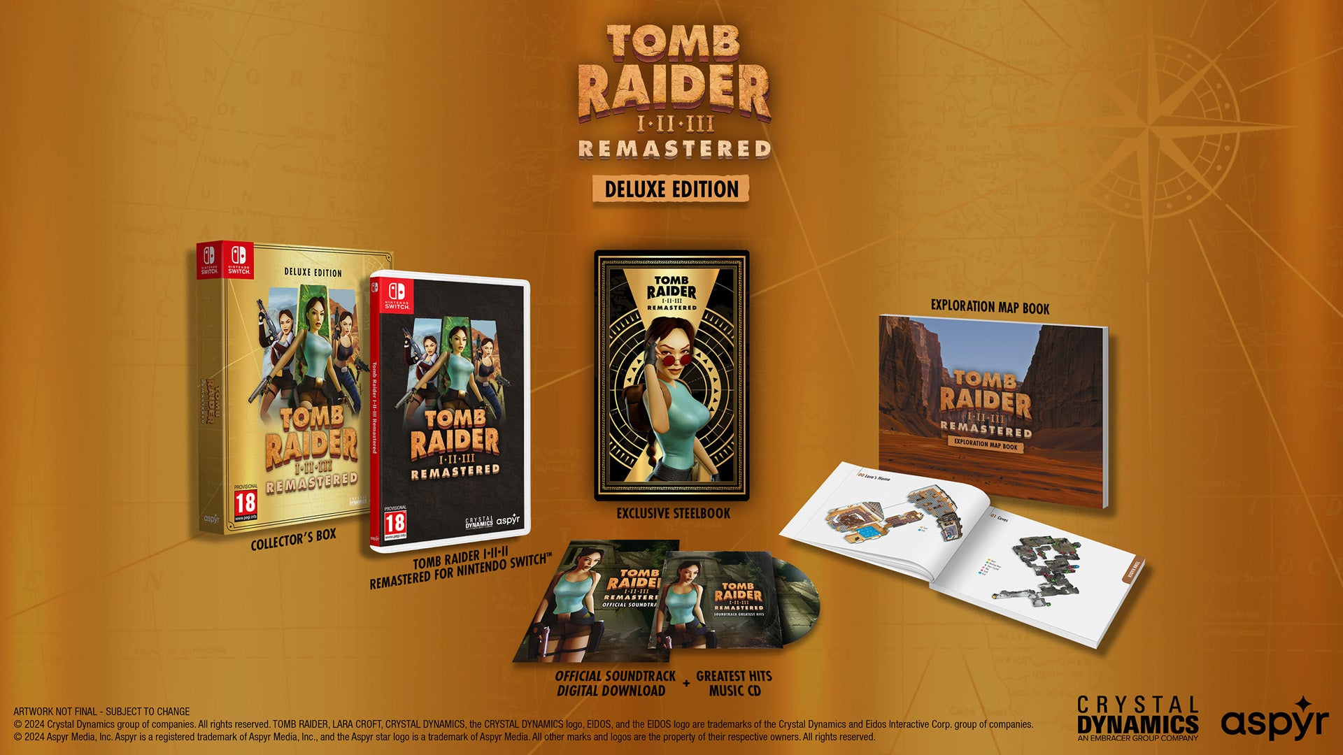 Tomb Raider I-III Remastered Starring Lara Croft: Deluxe Edition - Nintendo Switch - Video Games by U&I The Chelsea Gamer