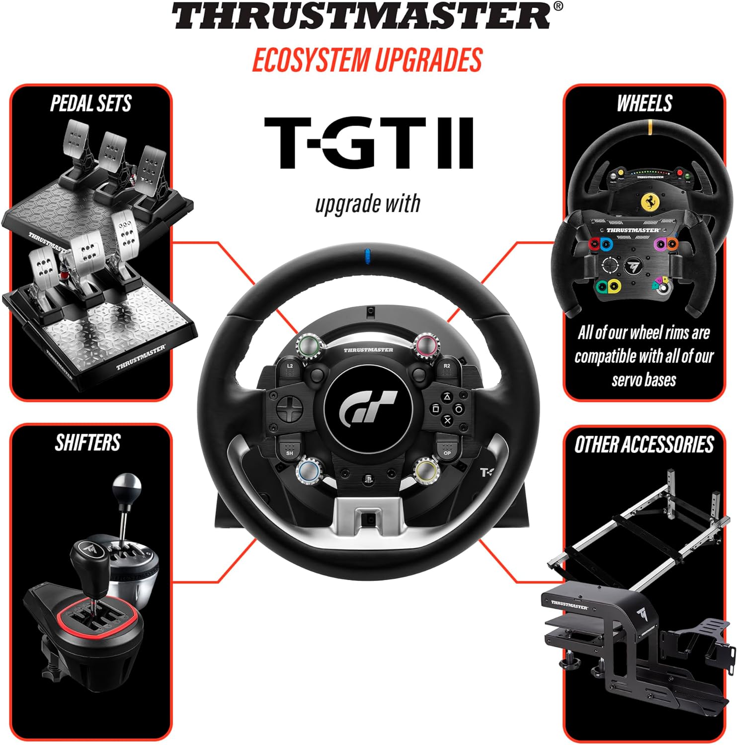 Thrustmaster T-GT II Racing Wheel & Pedal Set - Console Accessories by Thrustmaster The Chelsea Gamer