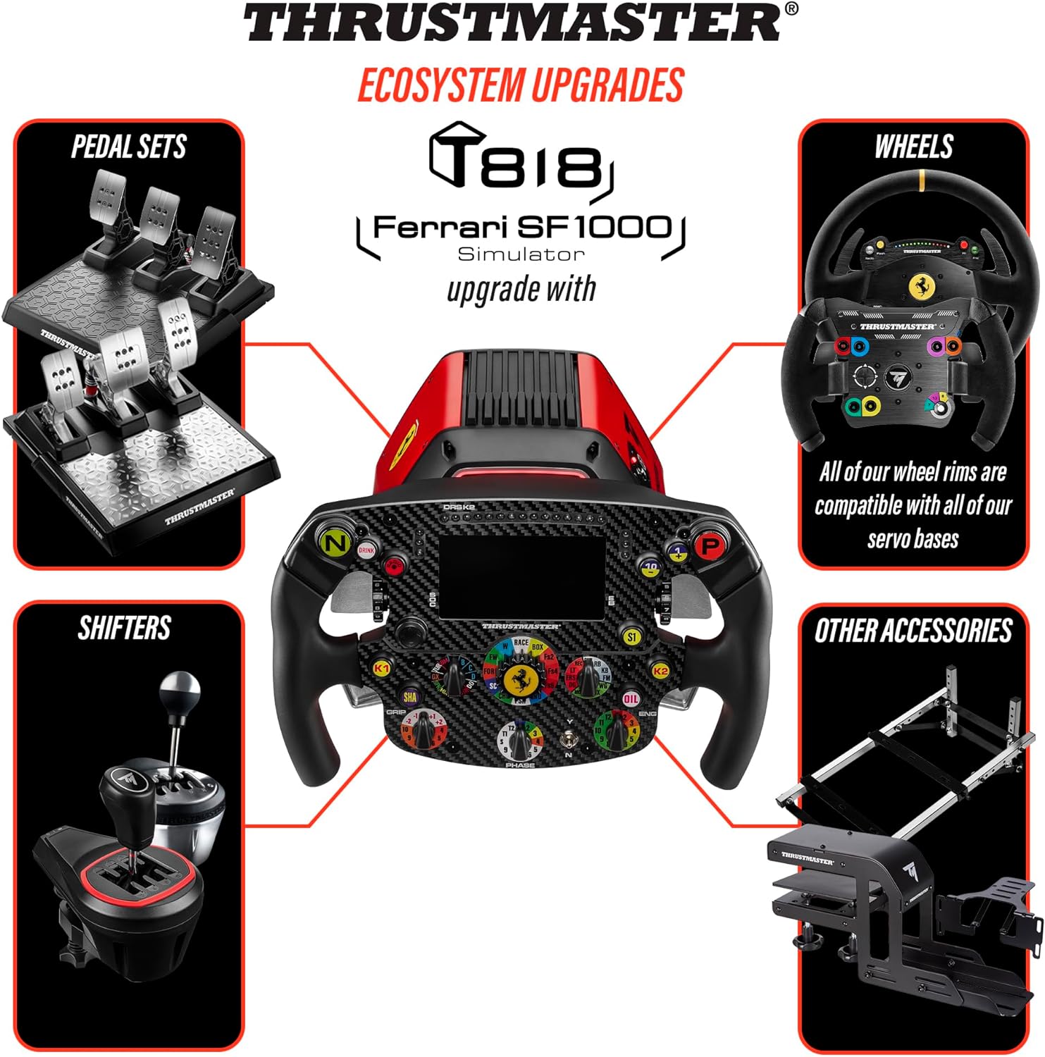 Thrustmaster T818 Ferrari SF1000 Simulator for PC - Console Accessories by Thrustmaster The Chelsea Gamer