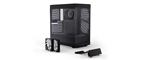 Hyte Y40 Mid Tower PC Case - Pitch Black - Core Components by Hyte The Chelsea Gamer