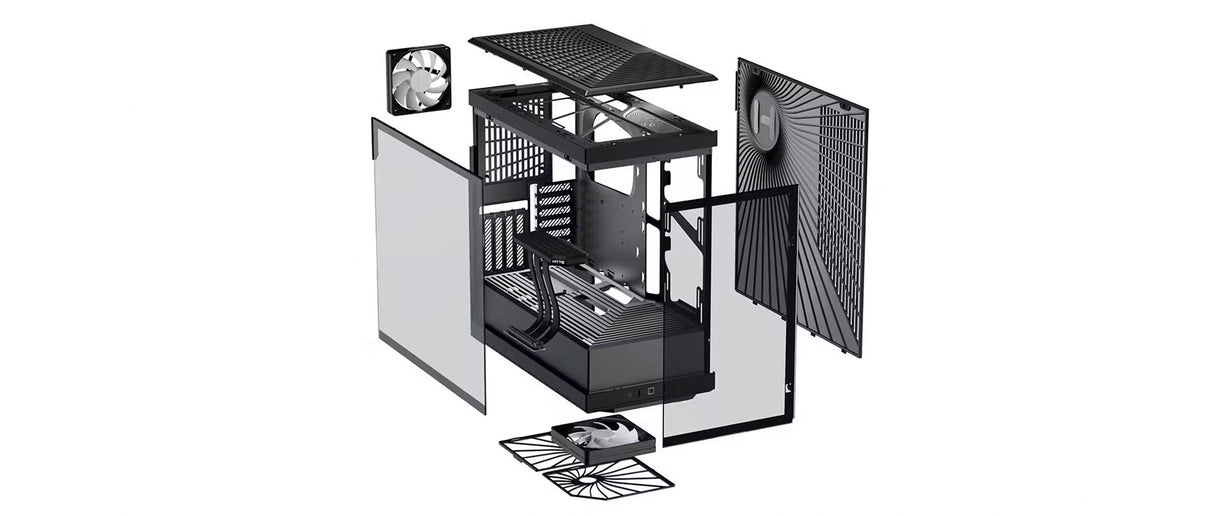 Hyte Y40 Mid Tower PC Case - Pitch Black - Core Components by Hyte The Chelsea Gamer