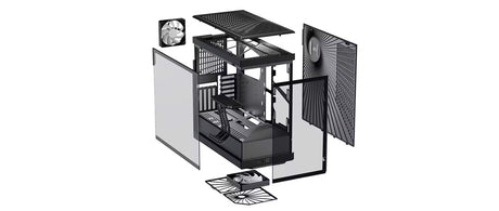Hyte Y40 Mid Tower PC Case - Pitch Black - Core Components by Hyte The Chelsea Gamer