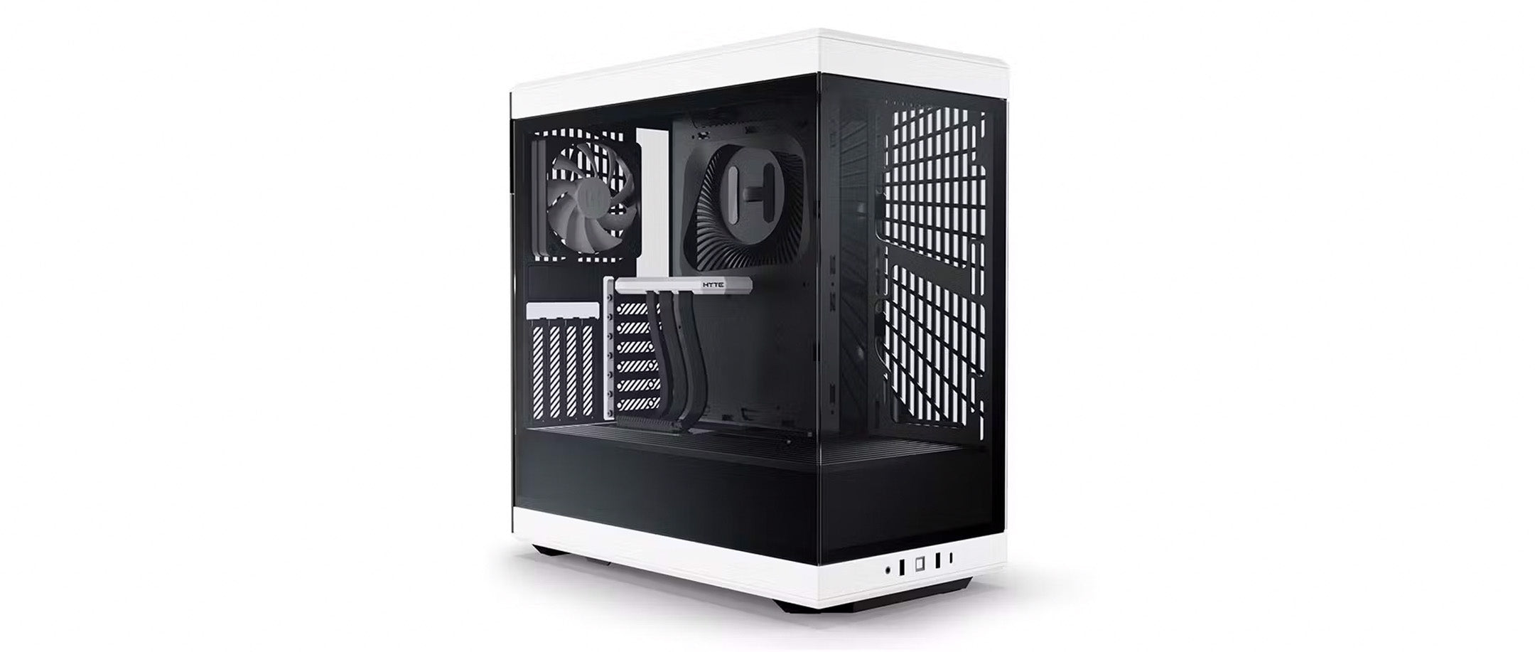 Hyte Y40 Mid Tower PC Case - Panda White - Core Components by Hyte The Chelsea Gamer