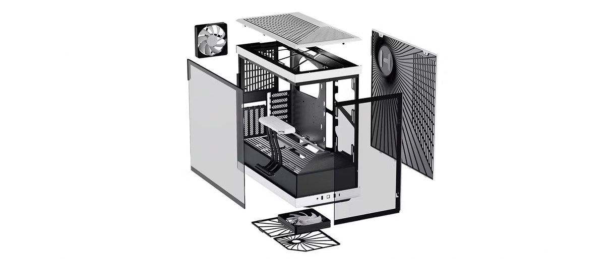 Hyte Y40 Mid Tower PC Case - Panda White - Core Components by Hyte The Chelsea Gamer