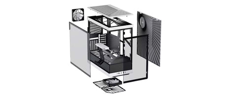 Hyte Y40 Mid Tower PC Case - Panda White - Core Components by Hyte The Chelsea Gamer