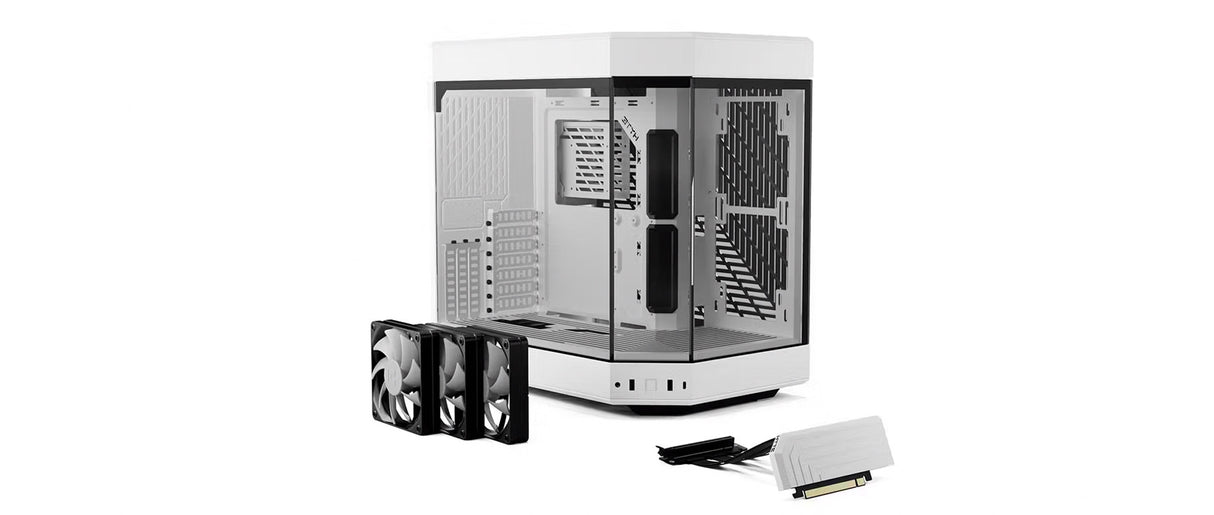 Hyte Y60 Mid Tower PC Case - Snow White - Core Components by Hyte The Chelsea Gamer