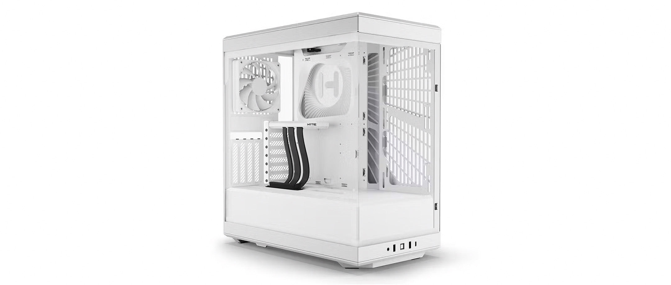 Hyte Y40 Mid Tower PC Case - Snow White - Core Components by Hyte The Chelsea Gamer