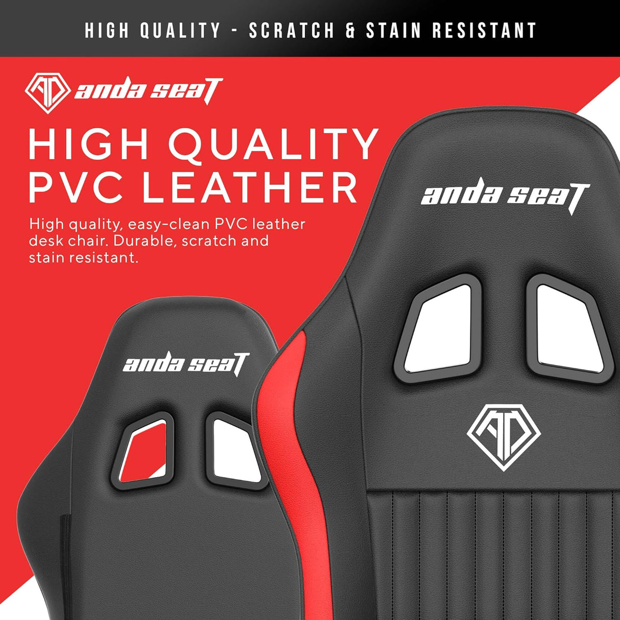 Anda Seat Jungle Pro Gaming Chair - Black/Red - Furniture by Anda Seat The Chelsea Gamer