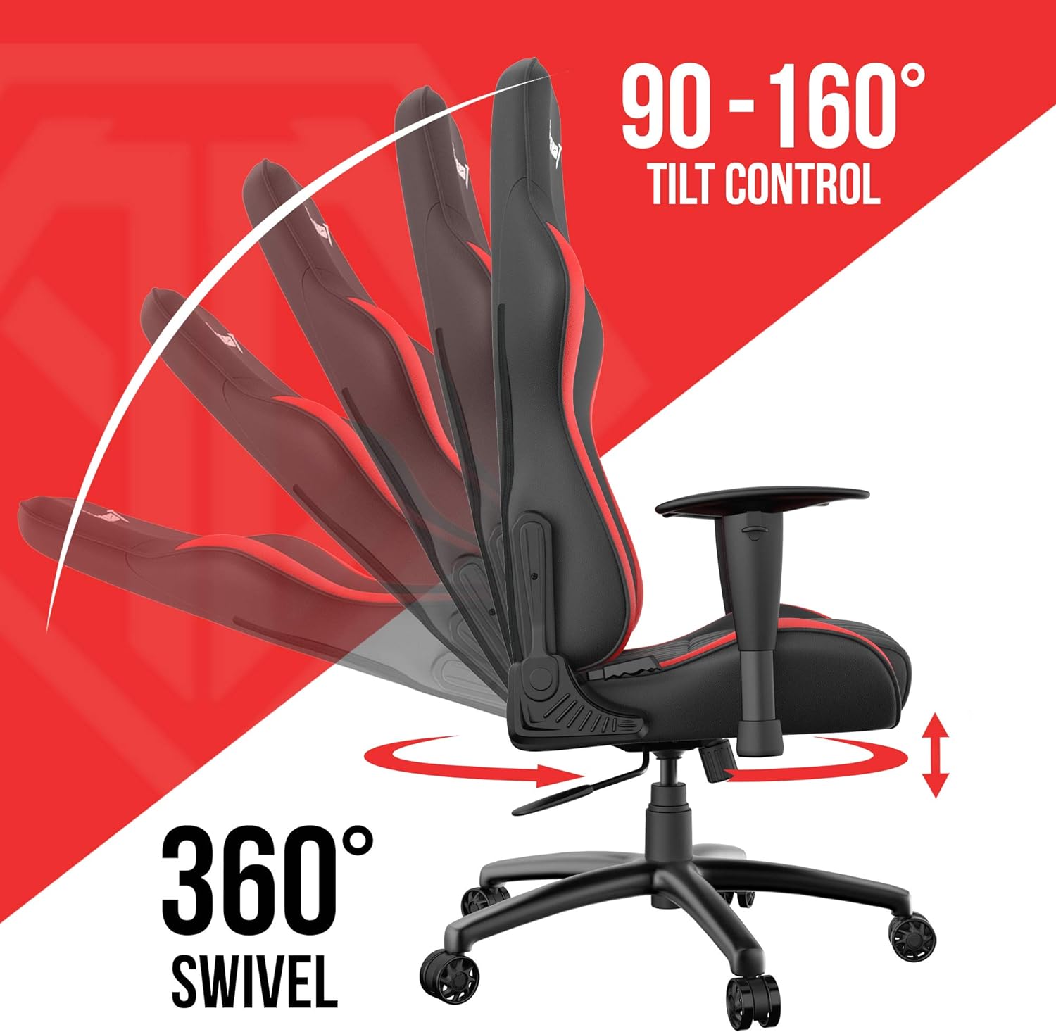 Anda Seat Jungle Pro Gaming Chair - Black/Red - Furniture by Anda Seat The Chelsea Gamer