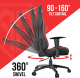 Anda Seat Jungle Pro Gaming Chair - Black/Red - Furniture by Anda Seat The Chelsea Gamer