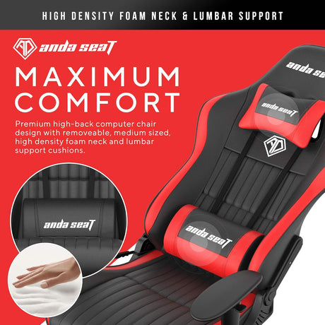 Anda Seat Jungle Pro Gaming Chair - Black/Red - Furniture by Anda Seat The Chelsea Gamer