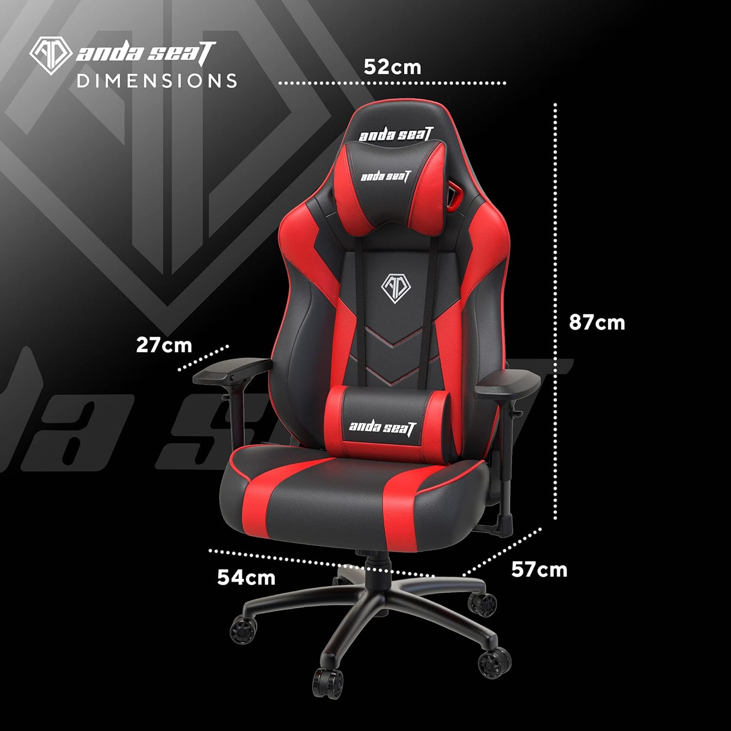 Anda Seat - Dark Demon Red/Black - Gaming Chair - Furniture by Anda Seat The Chelsea Gamer