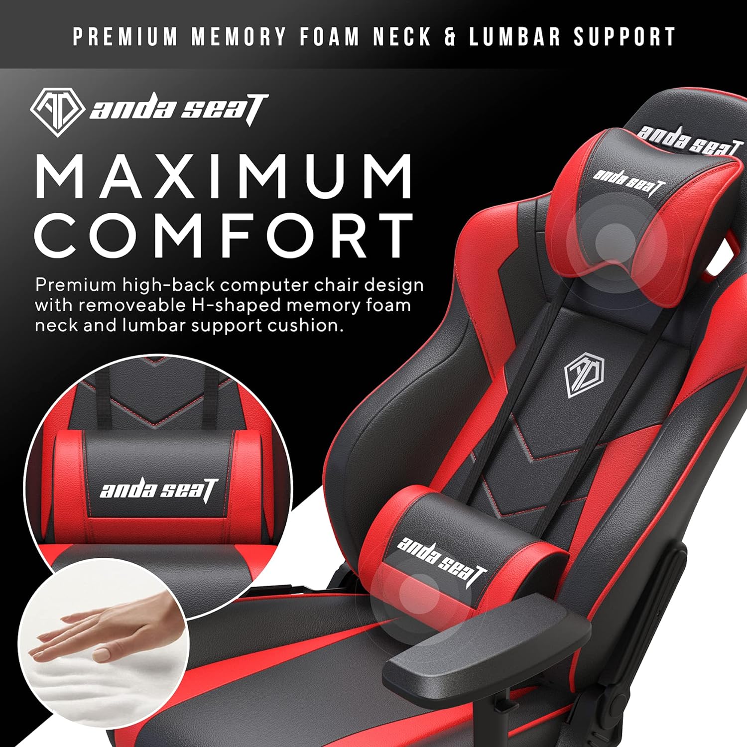 Anda Seat - Dark Demon Red/Black - Gaming Chair - Furniture by Anda Seat The Chelsea Gamer