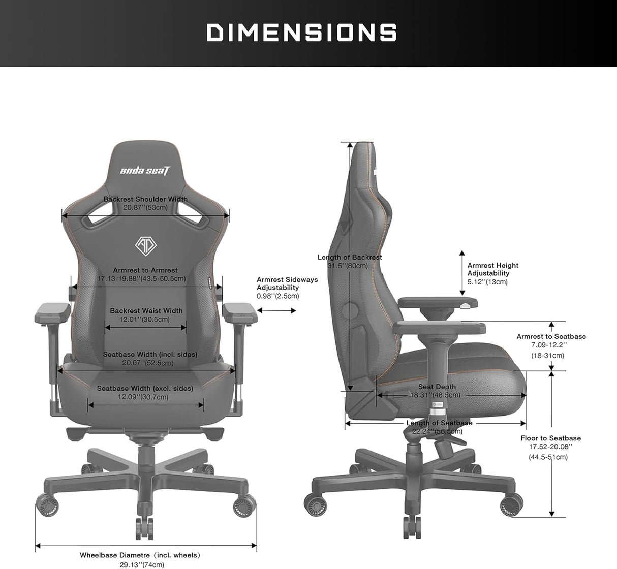 Anda Seat - Kaiser 3 Premium - Black - Gaming Chair - Furniture by Anda Seat The Chelsea Gamer
