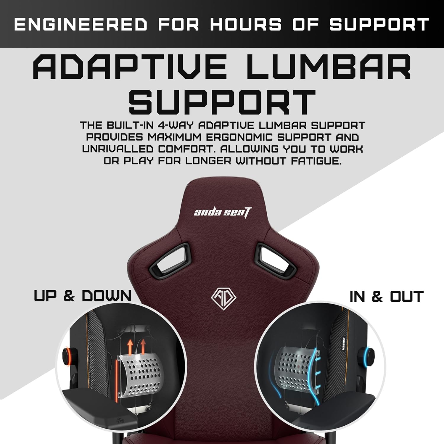 Anda Seat - Kaiser 3 Premium - Maroon - Gaming Chair - Furniture by Anda Seat The Chelsea Gamer