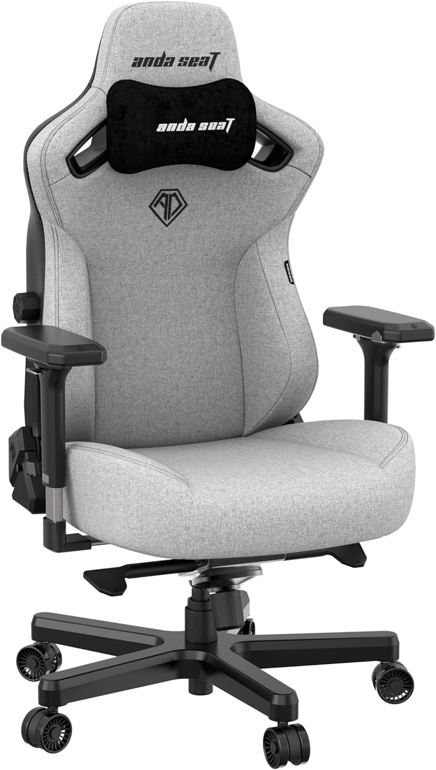 Anda Seat - Kaiser 3 Premium - Grey Fabric - Gaming Chair - Furniture by Anda Seat The Chelsea Gamer