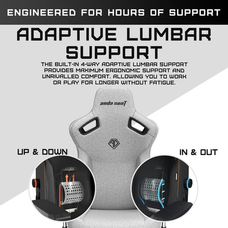 Anda Seat - Kaiser 3 Premium - Grey Fabric - Gaming Chair - Furniture by Anda Seat The Chelsea Gamer