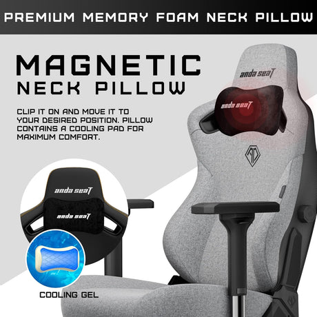 Anda Seat - Kaiser 3 Premium - Grey Fabric - Gaming Chair - Furniture by Anda Seat The Chelsea Gamer